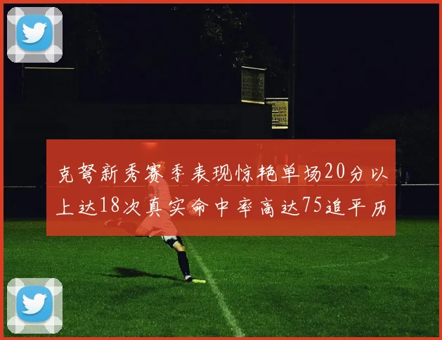 克弩新秀赛季表现惊艳单场20分以上达18次真实命中率高达75追平历史名将